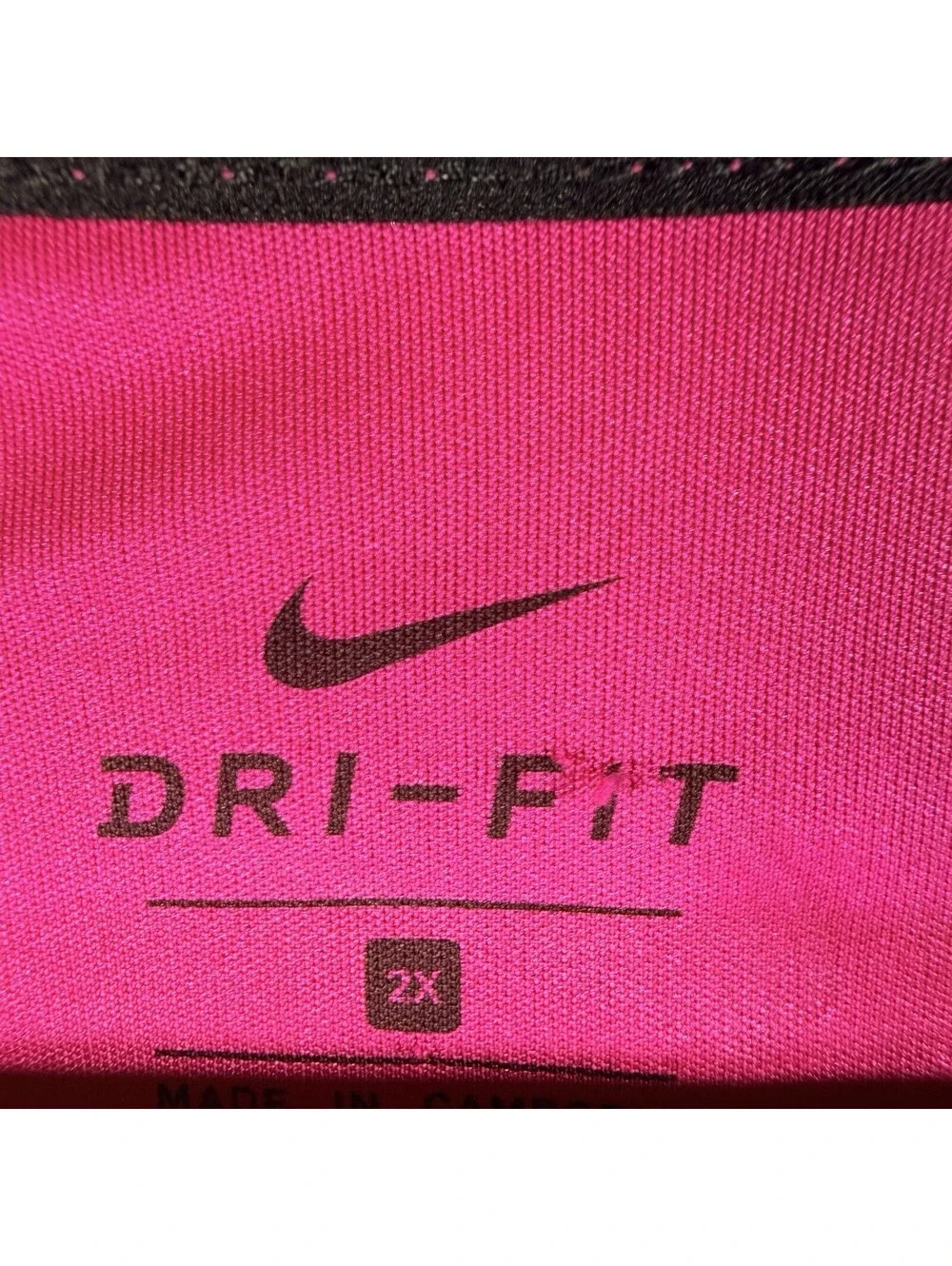Nike Women's Pink/Fuchsia Dri-Fit Top Short Sleeve 2X